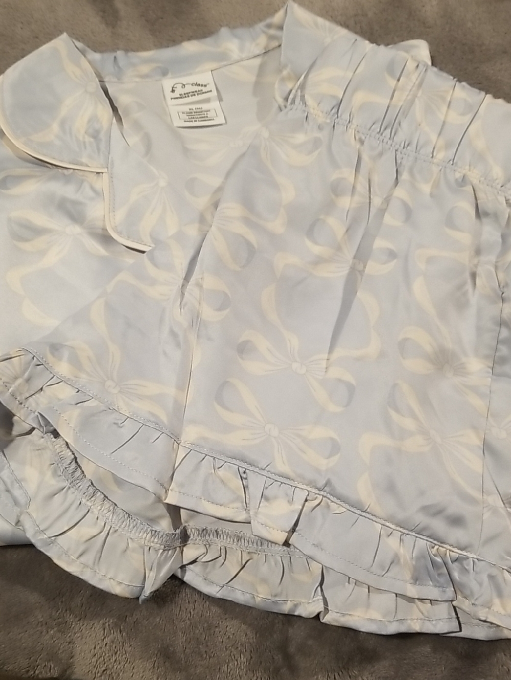 art class Light Blue Floral Sleep Set